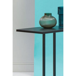 Orsina Modern Design Black Metal Side Table, Sleek Bedside Table For Bedroom, Functional Livingroom Sidetable - thumbnail 3