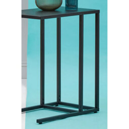 Orsina Modern Design Black Metal Side Table, Sleek Bedside Table For Bedroom, Functional Livingroom Sidetable - thumbnail 4