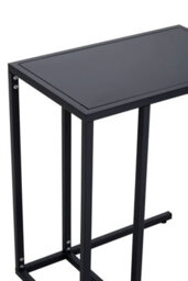 Orsina Modern Design Black Metal Side Table, Sleek Bedside Table For Bedroom, Functional Livingroom Sidetable - thumbnail 6