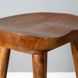 Elm Home And Products Elm Home And Garden Solid Wooden Breakfast Kitchen Bar Stool Dark Oak Finish Fully Assembled No Veneer 70Cm High, 40Cm Wide, 34Cm - thumbnail 3