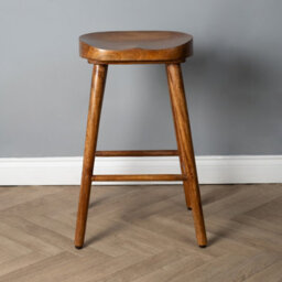 Elm Home And Products Elm Home And Garden Solid Wooden Breakfast Kitchen Bar Stool Dark Oak Finish Fully Assembled No Veneer 70Cm High, 40Cm Wide, 34Cm - thumbnail 2