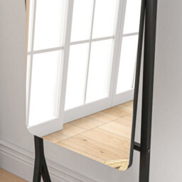 Homcom Freestanding Full Length Mirror Adjustable Full Body Mirror W/ Shelf - thumbnail 9