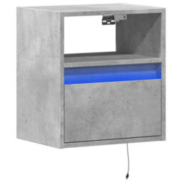 Berkfield Durable Tv Wall Cabinet With Led Lights Concrete Grey 41X31X45 Cm - thumbnail 3