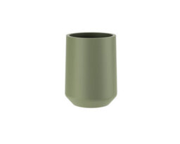 Cosmic Toothbrush Holder, Big Capacity, Durable, Polyresin Soft Touch, Sage Green, Saona