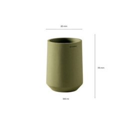 Cosmic Toothbrush Holder, Big Capacity, Durable, Polyresin Soft Touch, Sage Green, Saona - thumbnail 6
