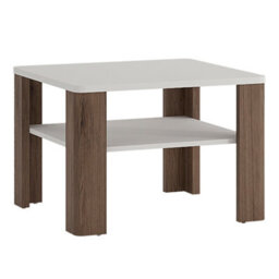 Furniture To Go Toronto Coffee Table With Shelf In White And Oak - thumbnail 1
