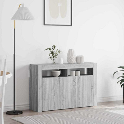 Vidaxl Sideboard Grey Sonoma 116 X 30 X 75 Cm Engineered Wood - image 1