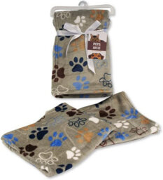 Kav Soft Polyester Pet Blanket - Luxury Unisex Cute Animal Print Gift Set For Pets, Cats, Puppy, Kitten, Dogs 70X100 Cm (Brown)
