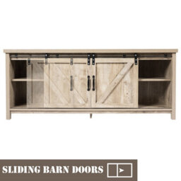 Gainoom Modern Grey Tv Cabinet For 60-Inch Tv Wooden Media Storage Shelves Organizer Stand - thumbnail 9