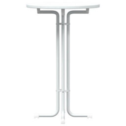 Berkfield Dining Table White Size 70X110 Cm Engineered Wood And Steel - thumbnail 5