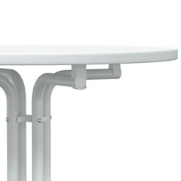 Berkfield Dining Table White Size 70X110 Cm Engineered Wood And Steel - thumbnail 7
