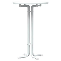 Berkfield Dining Table White Size 70X110 Cm Engineered Wood And Steel - thumbnail 2