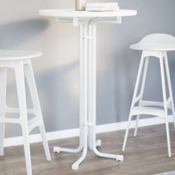 Berkfield Dining Table White Size 70X110 Cm Engineered Wood And Steel - thumbnail 1