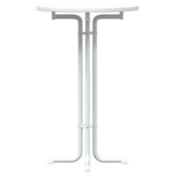 Berkfield Dining Table White Size 70X110 Cm Engineered Wood And Steel - thumbnail 4