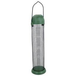 AB Tools Wild Birds Large Plastic Flip Top Peanut Suet Feeder Hanging Feeding Station - thumbnail 1