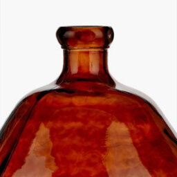Pacific Lifestyle Organic-Shaped Vase In Pecan Brown Recycled Glass - thumbnail 4
