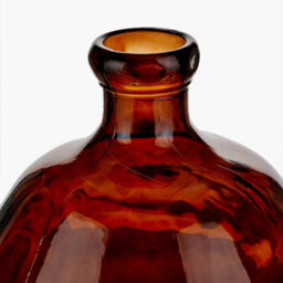 Pacific Lifestyle Organic-Shaped Vase In Pecan Brown Recycled Glass - thumbnail 5