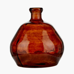 Pacific Lifestyle Organic-Shaped Vase In Pecan Brown Recycled Glass - thumbnail 2