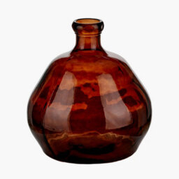 Pacific Lifestyle Organic-Shaped Vase In Pecan Brown Recycled Glass - thumbnail 3