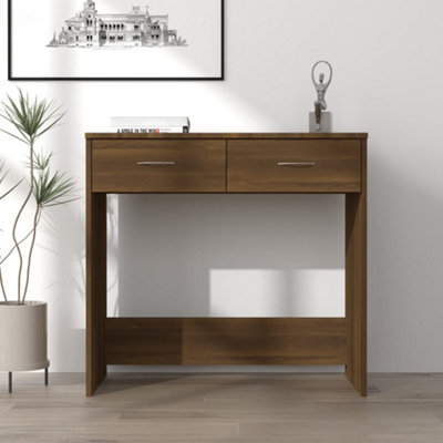 Berkfield Desk Brown Oak 80X40X75 Cm Engineered Wood - image 1