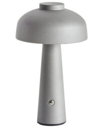 Wyld And Coco Lumina Mushroom Table Lamp Grey Led Wireless Iron - Compact Modern Indoor Lamp - thumbnail 1