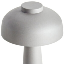 Wyld And Coco Lumina Mushroom Table Lamp Grey Led Wireless Iron - Compact Modern Indoor Lamp - thumbnail 4