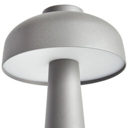 Wyld And Coco Lumina Mushroom Table Lamp Grey Led Wireless Iron - Compact Modern Indoor Lamp - thumbnail 5