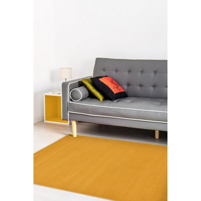Melrose Colorama Plain Ochre Orange Large Indoor Area Rug 160/230Cm - image 1