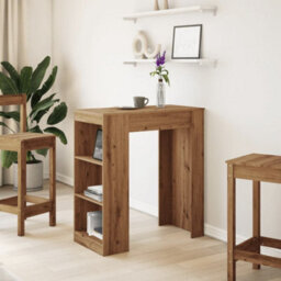 Berkfield Bar Table With Racks Artisan Oak 95X47X103.5 Cm Engineered Wood - thumbnail 3