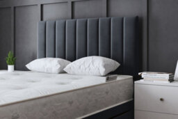 DS Living Amelia Steel Upholstered Panel Divan Bed With Headboard And Two Drawers Double - thumbnail 3