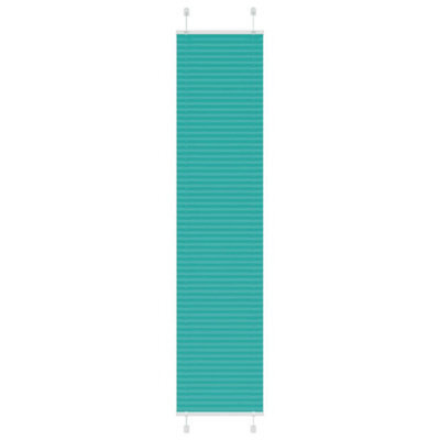 Berkfield Pleated Blind Petrol Green 50X200 Cm Fabric Width 49.4 Cm Polyester - image 1