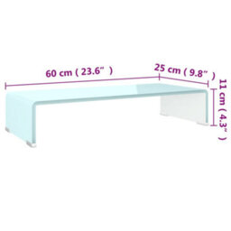 Walplus Tv Stand/monitor Riser Glass Green 60X25X11 Cm - thumbnail 6