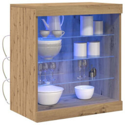 Berkfield Sideboard With Led Lights Artisan Oak 60,5X37X67 Cm - thumbnail 3
