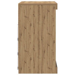 Berkfield Sideboard With Led Lights Artisan Oak 60,5X37X67 Cm - thumbnail 6