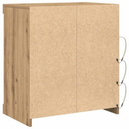 Berkfield Sideboard With Led Lights Artisan Oak 60,5X37X67 Cm - thumbnail 7