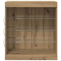 Berkfield Sideboard With Led Lights Artisan Oak 60,5X37X67 Cm - thumbnail 5