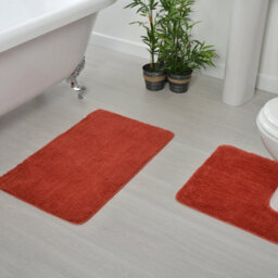 Allure Bath Fashions Luxury Microfibre Bath Mat Non-Slip - Terracotta - thumbnail 4