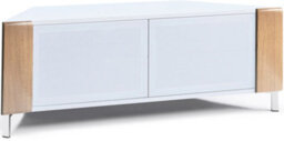 "Mda Designs Corvus Corner-Friendly White Oak Cabinet With Beamthru Doors For Flat Screen Tvs Up To 50""" - thumbnail 7