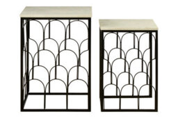 Orsina Templar Set Of 2 Marble Tops Side Tables - thumbnail 4