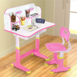 Kids Desk And Chair Set Height Adjustable Student Study Table And Chair Reading Set - thumbnail 5