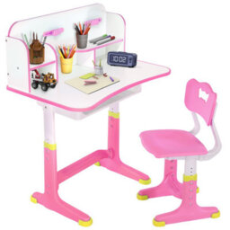 Kids Desk And Chair Set Height Adjustable Student Study Table And Chair Reading Set - thumbnail 1