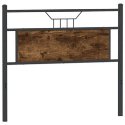 Berkfield Headboard Smoked Oak 107 Cm Engineered Wood And Steel - thumbnail 6