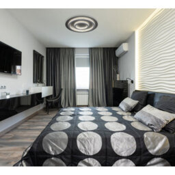 Luminosa Lighting Luminosa Jayden Semi Flush Ceiling Light Matt Black Led 3000/6500K - thumbnail 7