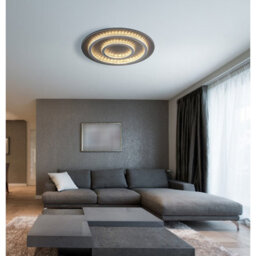 Luminosa Lighting Luminosa Jayden Semi Flush Ceiling Light Matt Black Led 3000/6500K - thumbnail 2