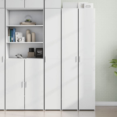Berkfield Highboard White 30X42.5X185 Cm Engineered Wood - image 1