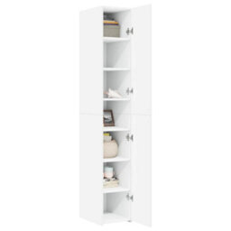 Berkfield Highboard White 30X42.5X185 Cm Engineered Wood - thumbnail 3