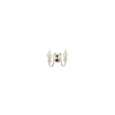Ideal Lux Strauss  2 Light Indoor Glass Candle Wall Light Rose Gold, E14 - image 1