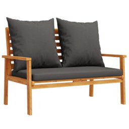 Berkfield 3 Piece Garden Lounge Set With Cushions Solid Wood Acacia - thumbnail 4