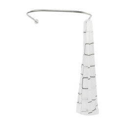 New Shower Curtain Rail Rod U Shape Curved Toilet Bathroom Pole Stainless Steel - thumbnail 4