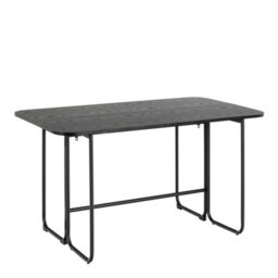 Wyld Haus Tinglev 4-Seater Folding Dining Table, Black Ash Look - thumbnail 4